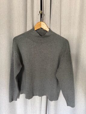 Maeve Charcoal Mock Neck Sweater
